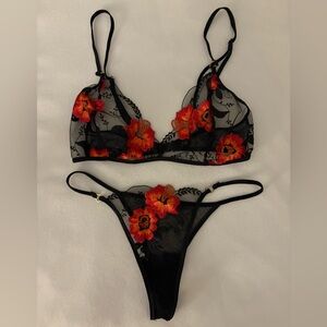 NWOT handmade lace lingerie set
